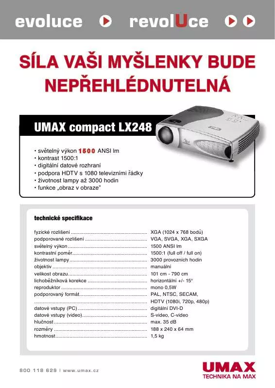 Mode d'emploi UMAX COMPACT LX248