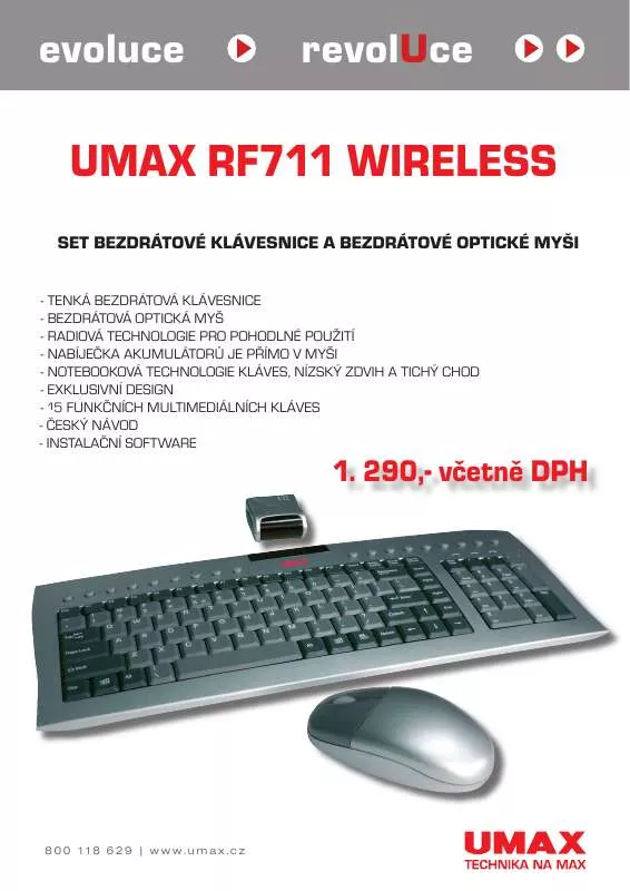 Mode d'emploi UMAX RF711 WIRELESS