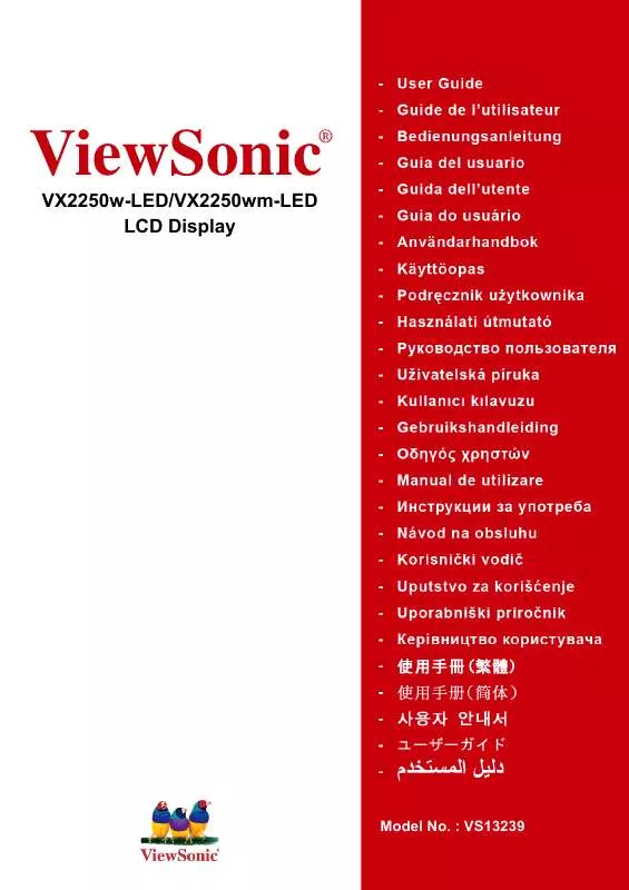 Mode d'emploi VIEWSONIC VX2250WM-LED