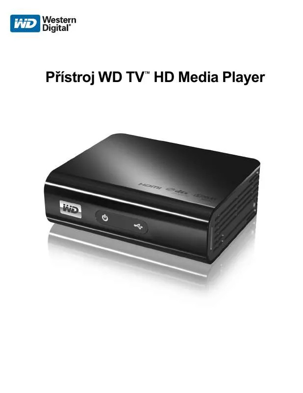 Mode d'emploi WESTERN DIGITAL WD TV HD MEDIA PLAYER
