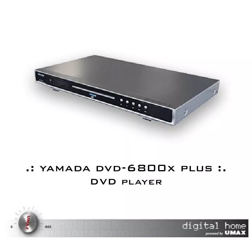 Mode d'emploi YAMADA DVD-6800X PLUS