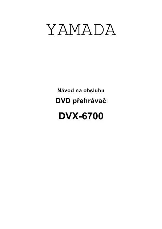 Mode d'emploi YAMADA DVX_6700