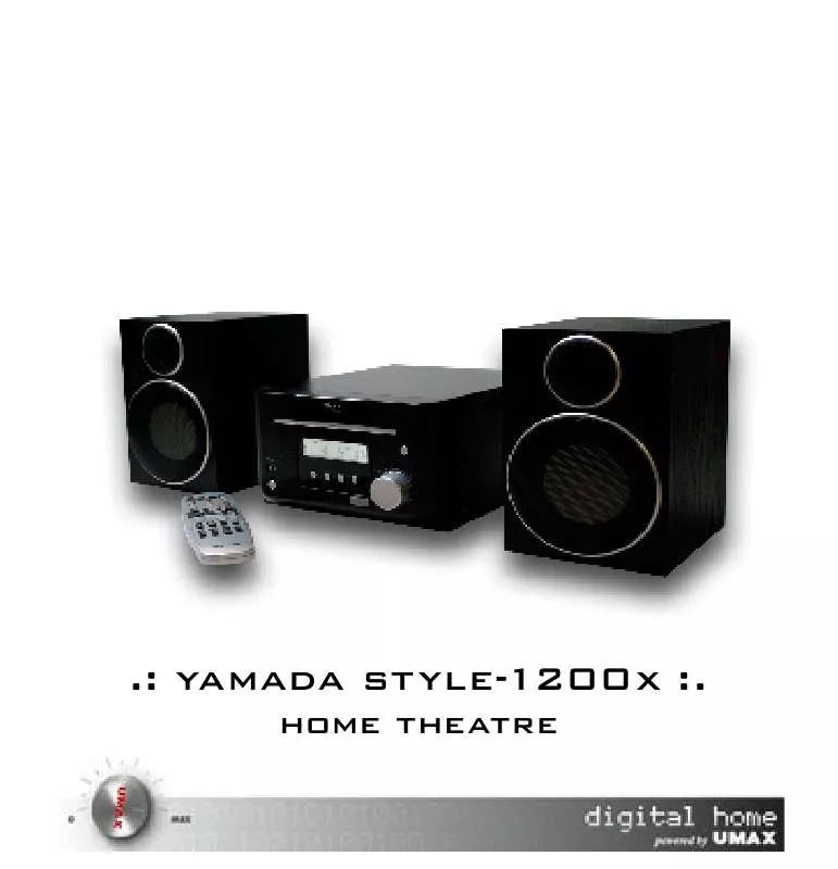 Mode d'emploi YAMADA STYLE-1200X