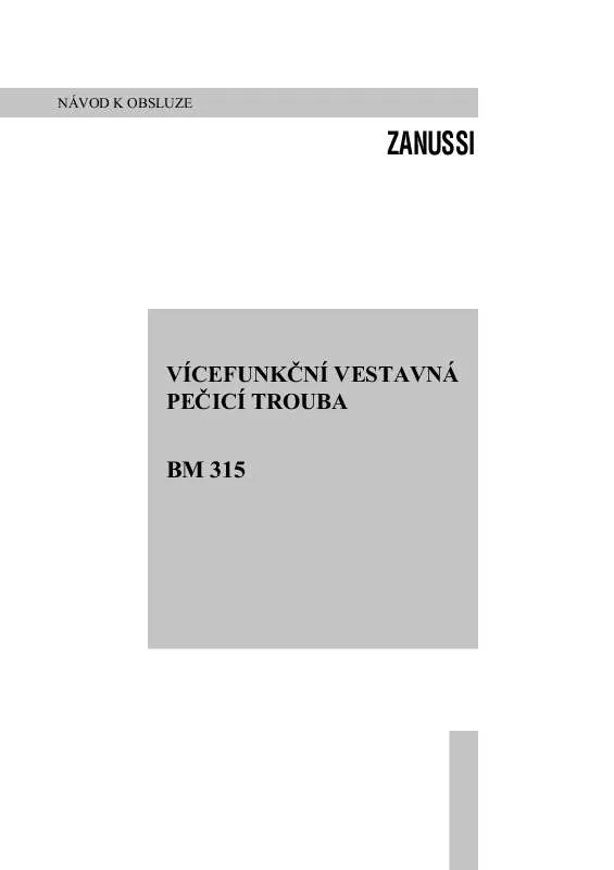 Mode d'emploi ZANUSSI BMX315