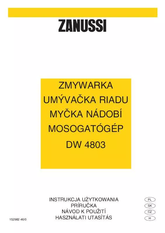 Mode d'emploi ZANUSSI DW4803