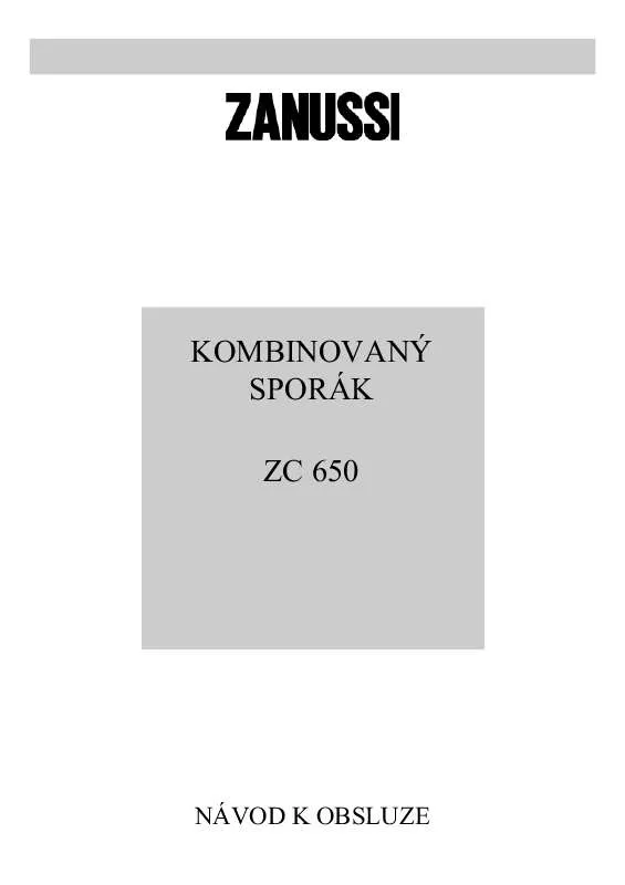 Mode d'emploi ZANUSSI ZC601G