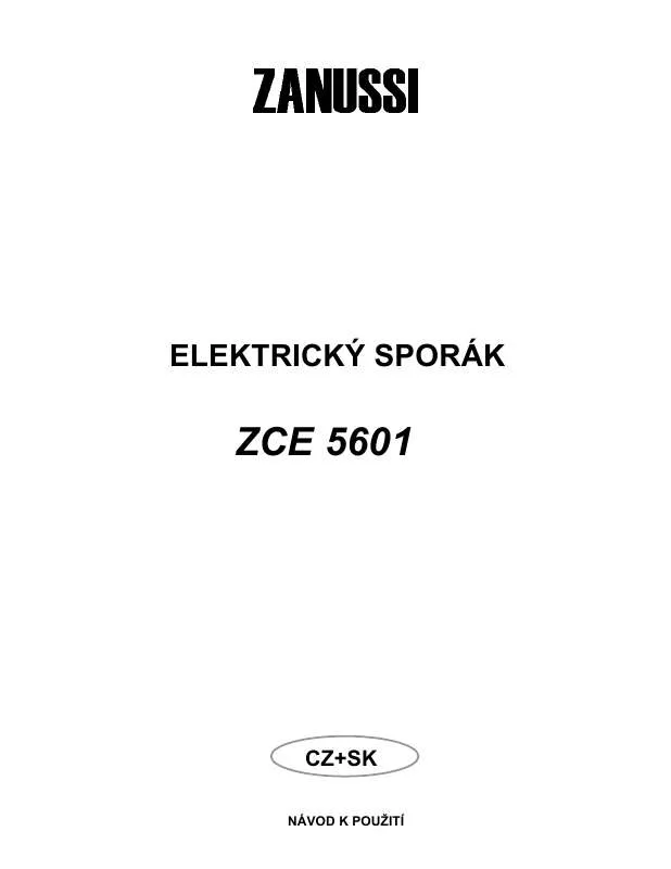 Mode d'emploi ZANUSSI ZCE5601