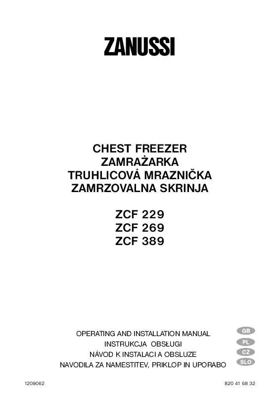 Mode d'emploi ZANUSSI ZCF229