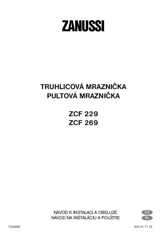 Mode d'emploi ZANUSSI ZCF269