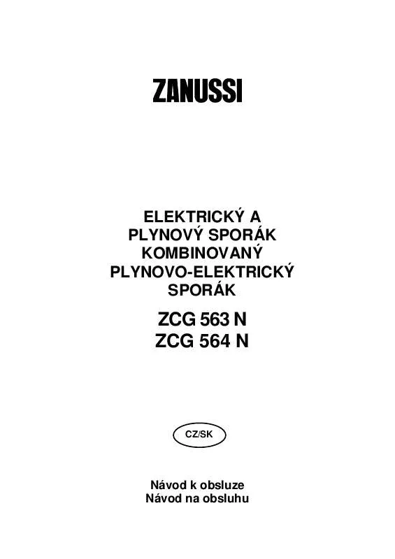 Mode d'emploi ZANUSSI ZCG564NW