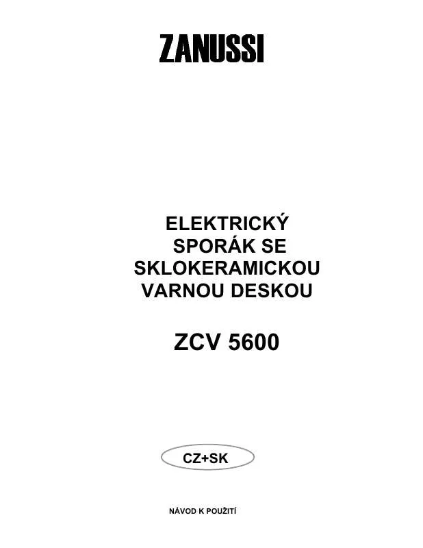 Mode d'emploi ZANUSSI ZCV5600