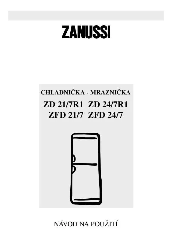 Mode d'emploi ZANUSSI ZD21/7R1