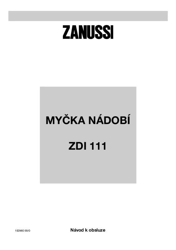 Mode d'emploi ZANUSSI ZDI111B