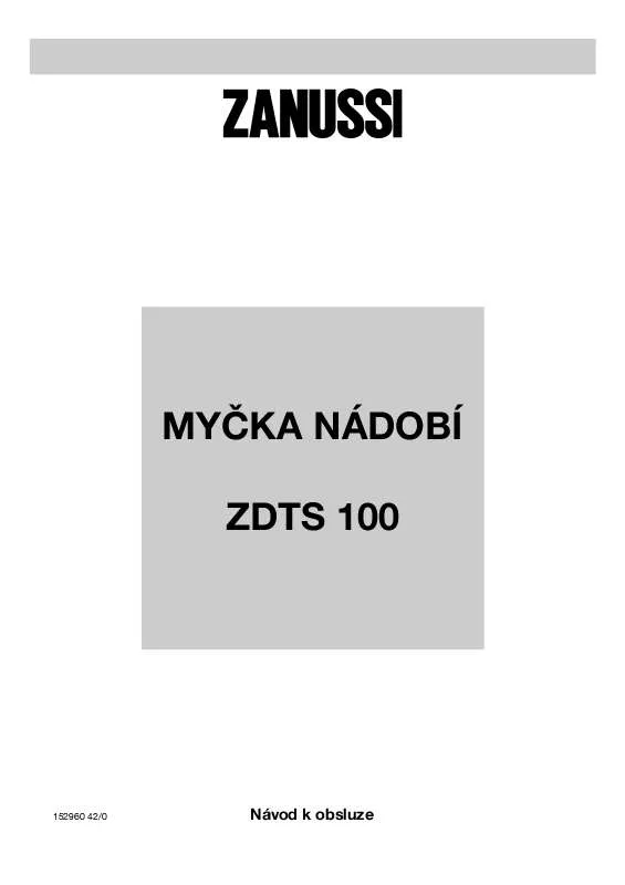 Mode d'emploi ZANUSSI ZDTS100