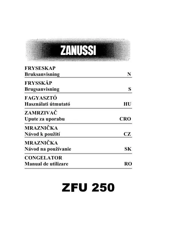 Mode d'emploi ZANUSSI ZFU25O