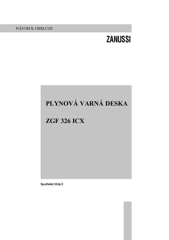 Mode d'emploi ZANUSSI ZGF326ICX
