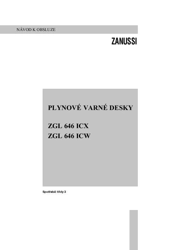 Mode d'emploi ZANUSSI ZGL646ITX