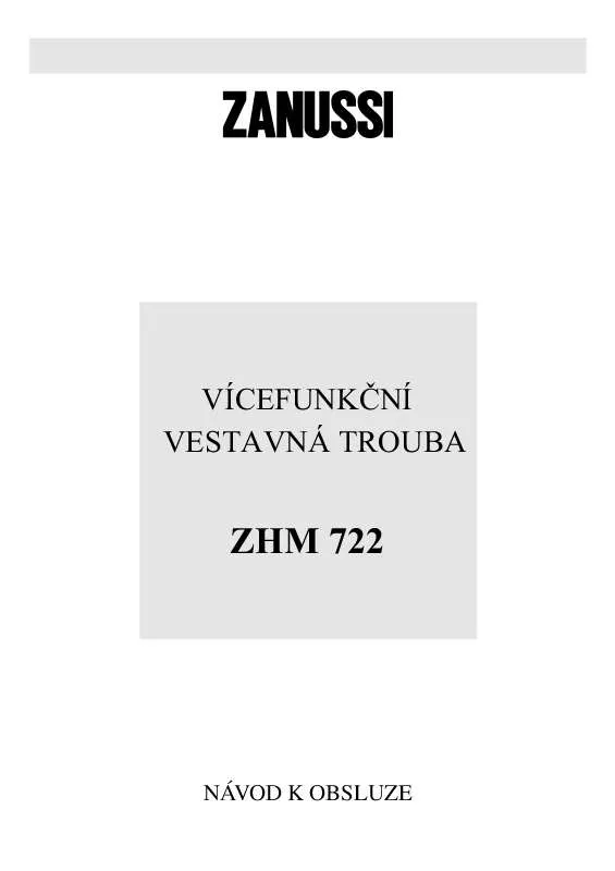 Mode d'emploi ZANUSSI ZHM722B