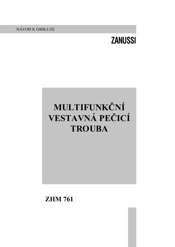 Mode d'emploi ZANUSSI ZHM761B