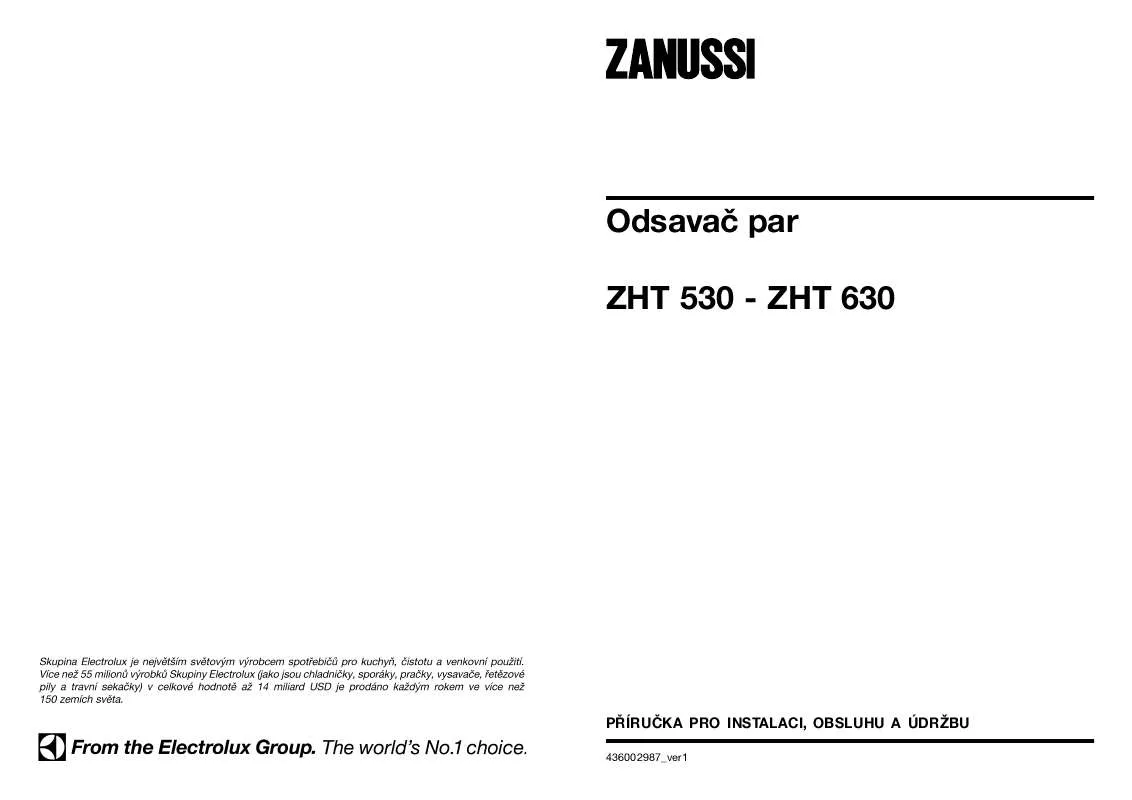 Mode d'emploi ZANUSSI ZHT530W