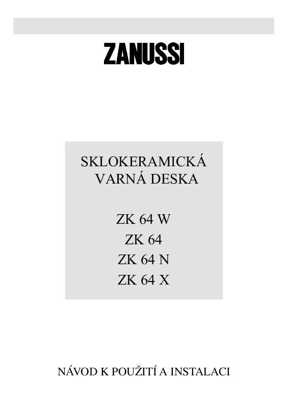Mode d'emploi ZANUSSI ZK64X A68