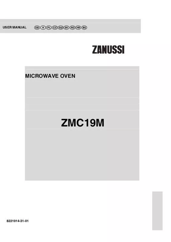 Mode d'emploi ZANUSSI ZMC19M