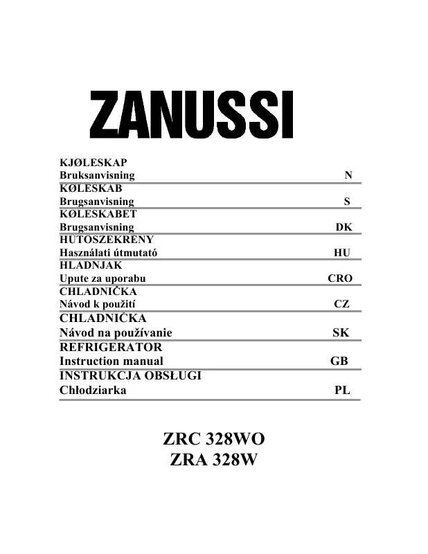 Mode d'emploi ZANUSSI ZRC328WO
