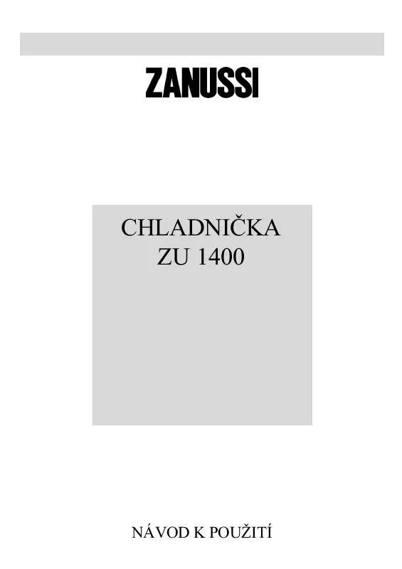 Mode d'emploi ZANUSSI ZU1400