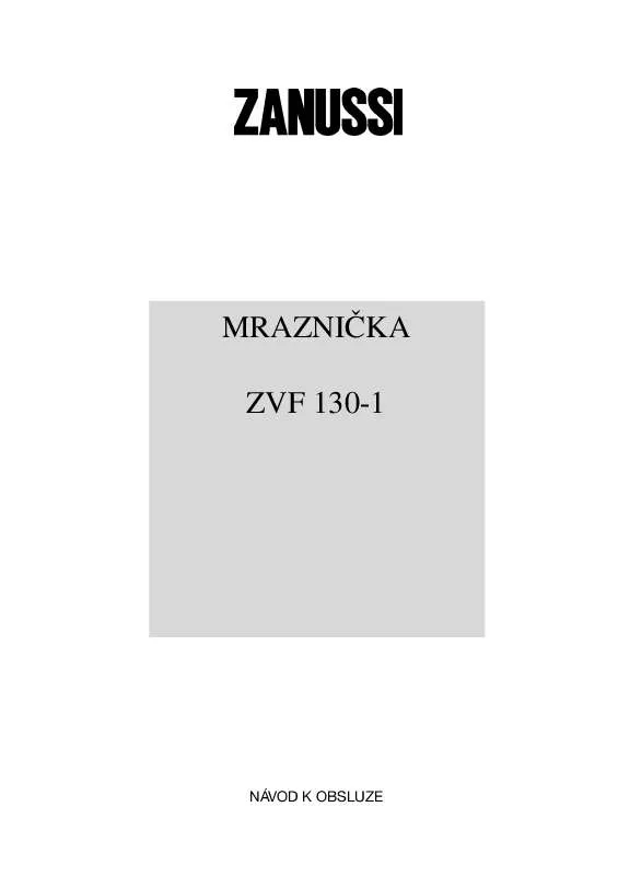 Mode d'emploi ZANUSSI ZVF130-1