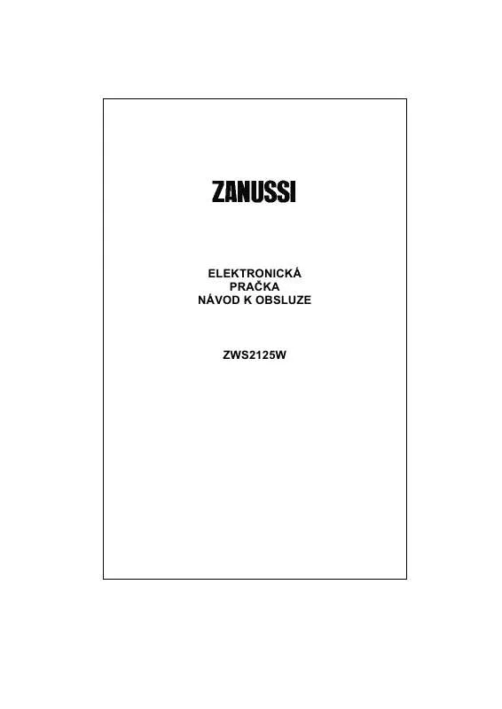 Mode d'emploi ZANUSSI ZWS2125W