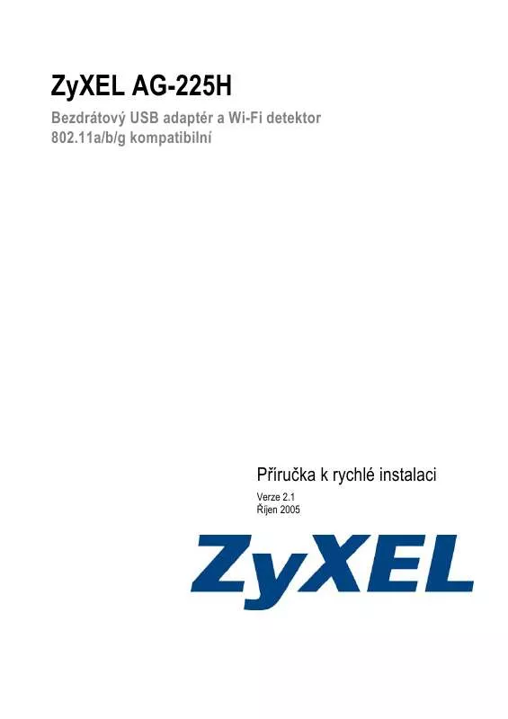 Mode d'emploi ZYXEL AG-225H
