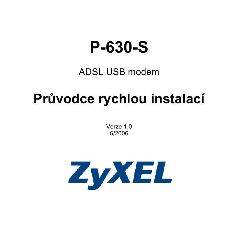 Mode d'emploi ZYXEL P-630-S