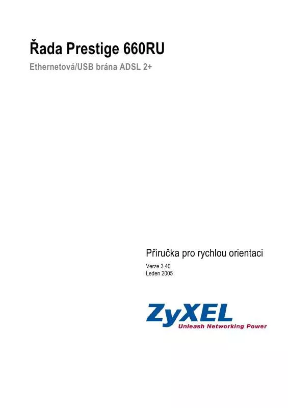 Mode d'emploi ZYXEL PRESTIGE 660RU