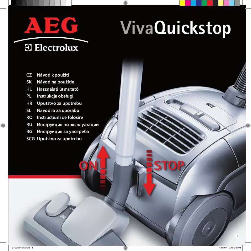 Mode d'emploi AEG-ELECTROLUX AVQ2500SCH