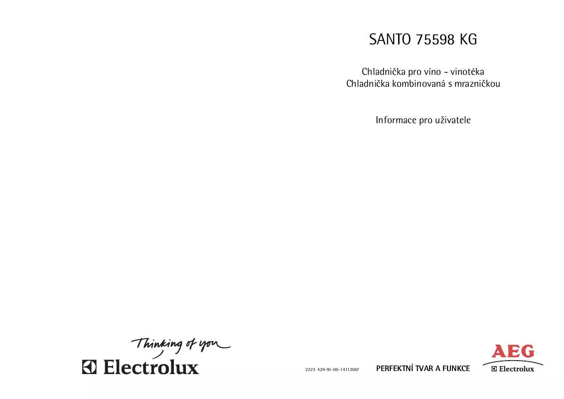 Mode d'emploi AEG-ELECTROLUX S75598KG
