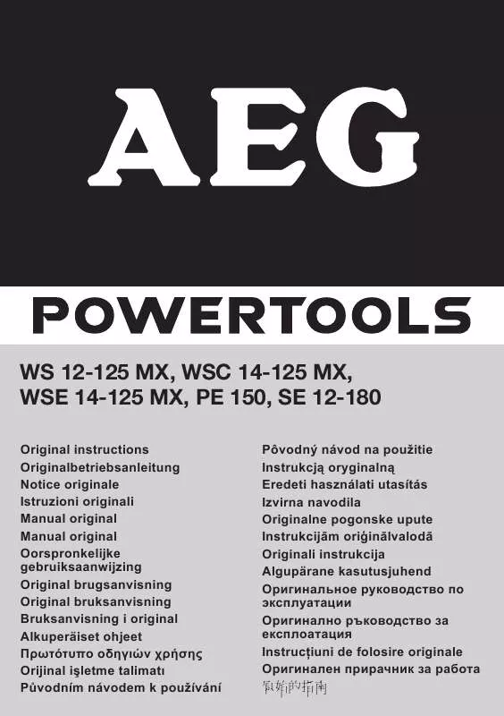 Mode d'emploi AEG WS 12-125 MX