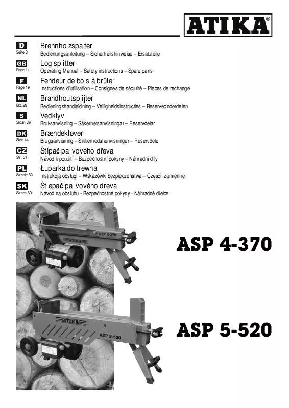 Mode d'emploi ATIKA ASP 4-370