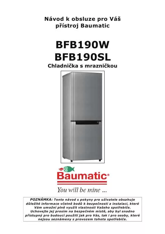 Mode d'emploi BAUMATIC BFB190W