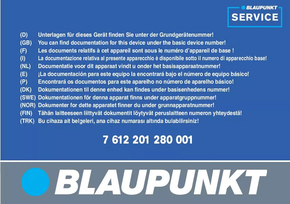 Mode d'emploi BLAUPUNKT LUCCA 3.4 GR-CZ-POL-