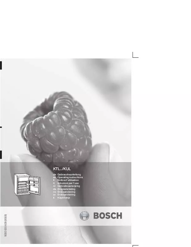 Mode d'emploi BOSCH KUL1743