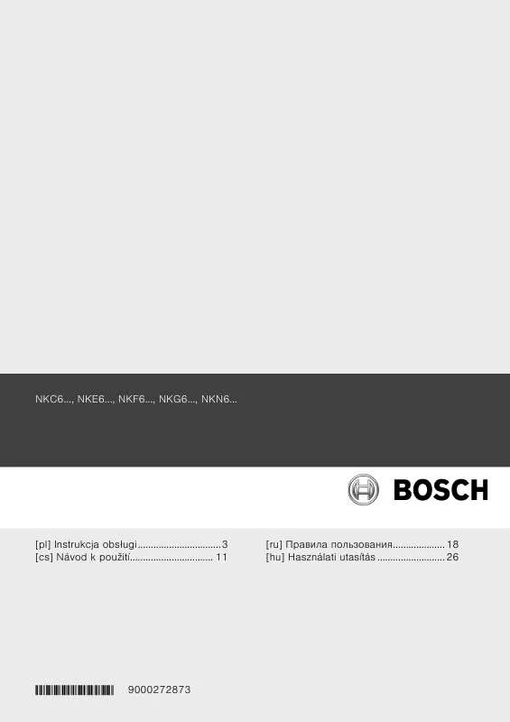 Mode d'emploi BOSCH NKC645P14