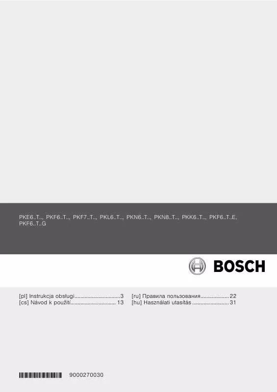 Mode d'emploi BOSCH PKL645T14E