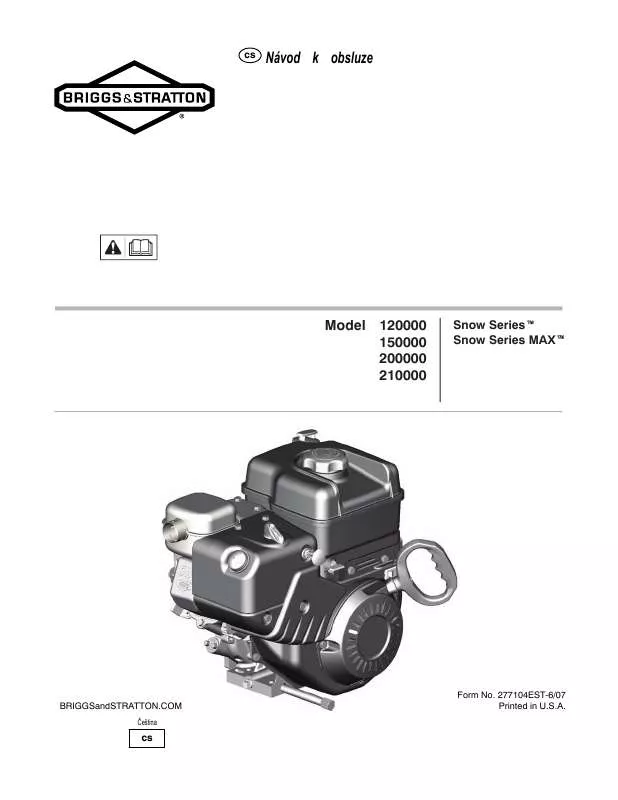 Mode d'emploi BRIGGS & STRATTON 200000