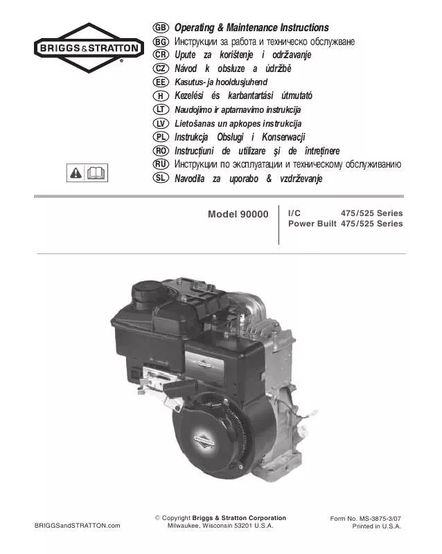 Mode d'emploi BRIGGS & STRATTON 91400