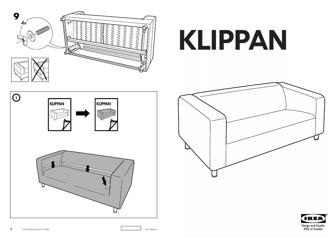 Mode d'emploi IKEA KLIPPAN, POHOVKA.