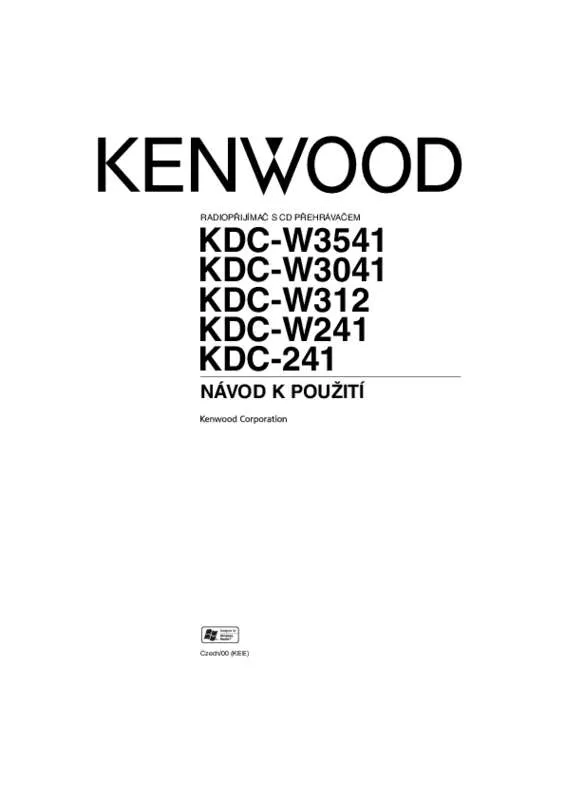 Mode d'emploi KENWOOD KDC-W3541