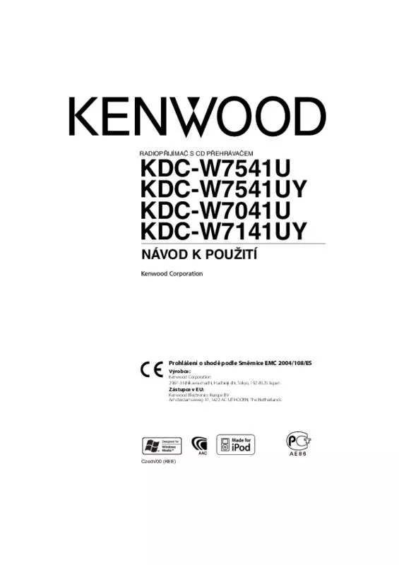 Mode d'emploi KENWOOD KDC-W7041U