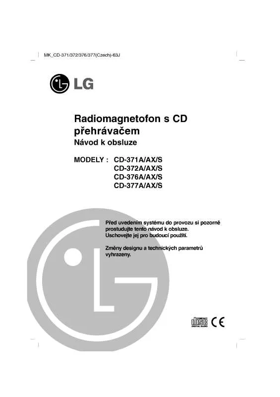 Mode d'emploi LG CD-371A