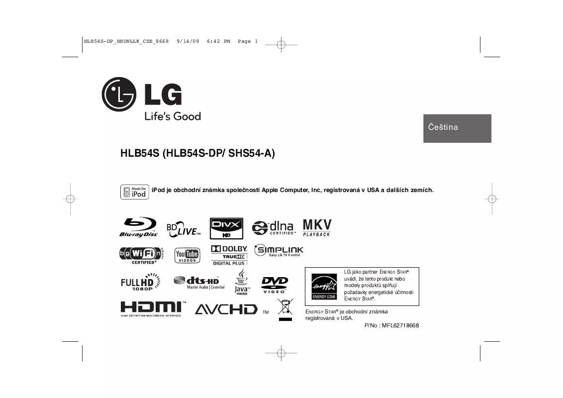 Mode d'emploi LG HLB54S