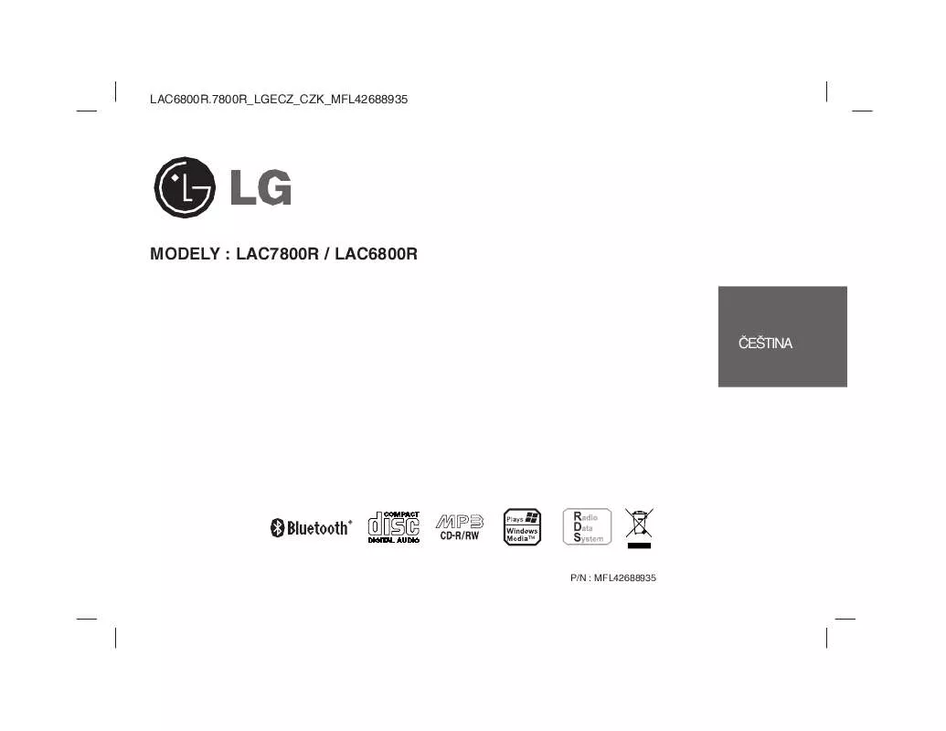 Mode d'emploi LG LAC6800R